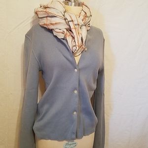 J Crew cardigan sweater. Teal ish gray,